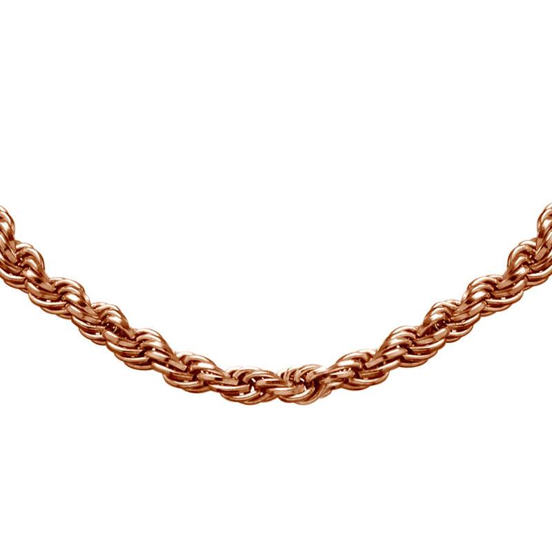 Cadena de cuerda - chapada en oro rosa 18K-2 foto de producto