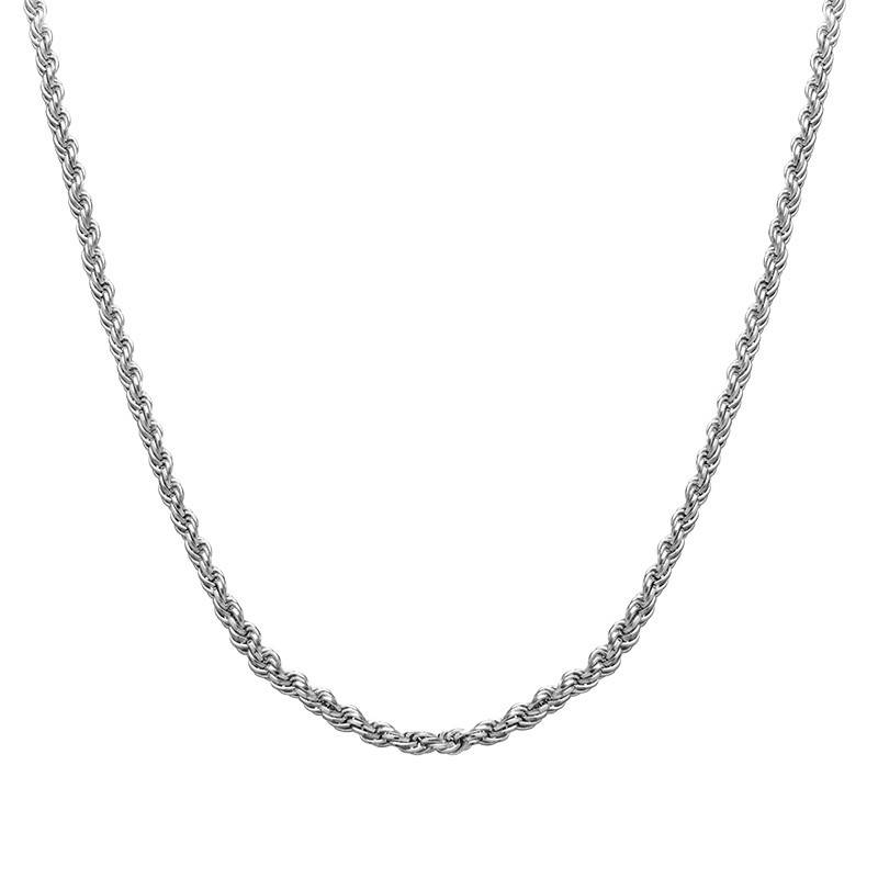 Touwketting in sterling zilver-2 Productfoto
