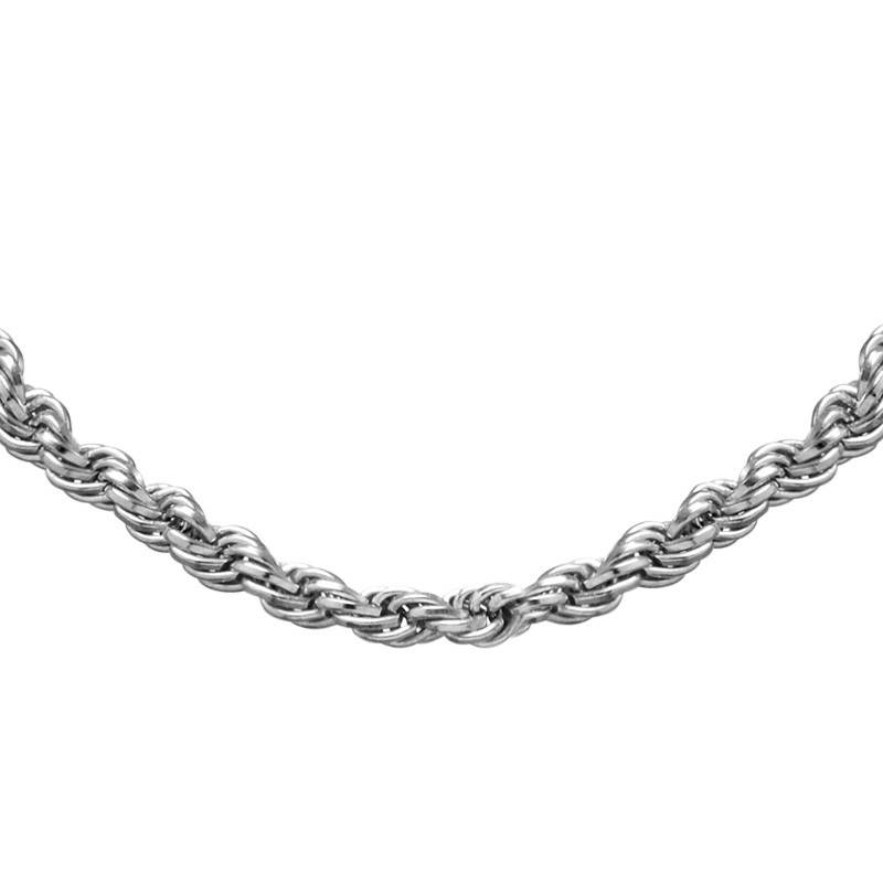 Touwketting in sterling zilver-1 Productfoto