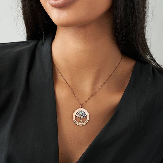 Myka Tree Birthstone Necklace Family Tree Birthstone Necklace Discount