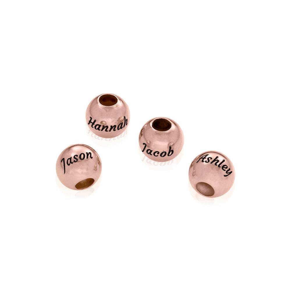 Rundes gravierbares Bead aus rosévergoldetem Silber Produktfoto
