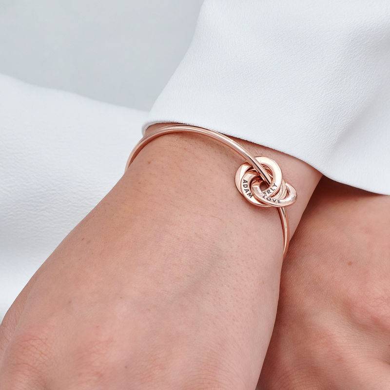 Russian Ring Bangle Bracelet in Rose Gold Plated product photo
