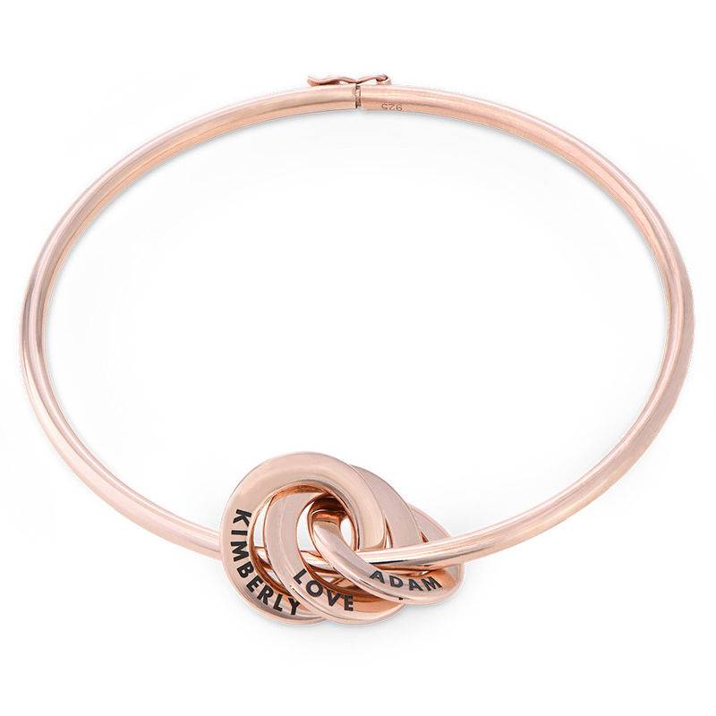 Russian Ring Bangle Bracelet in 18ct Rose Gold Plating-1 product photo