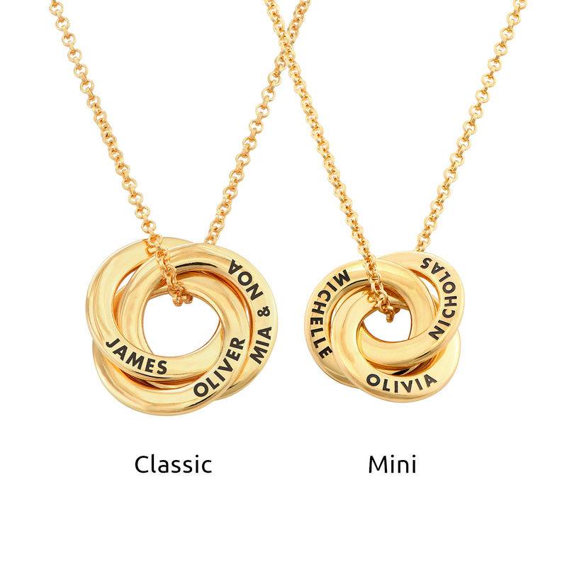 Collar anillo ruso chapado en oro - diseño mini foto de producto