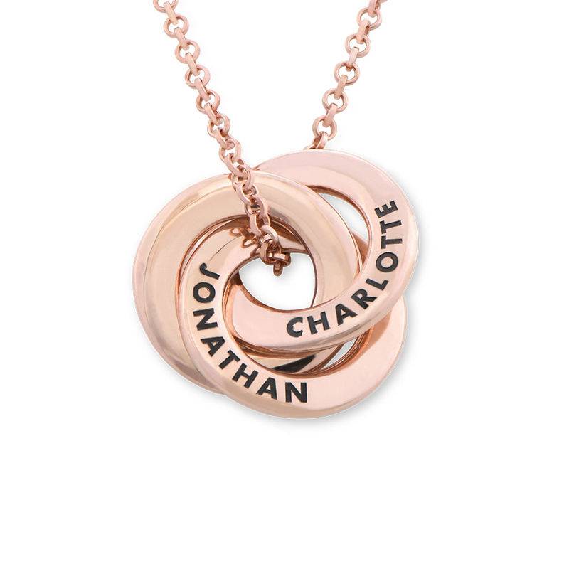 Russian Ring Necklace in Rose Gold Plated - Small Design product photo