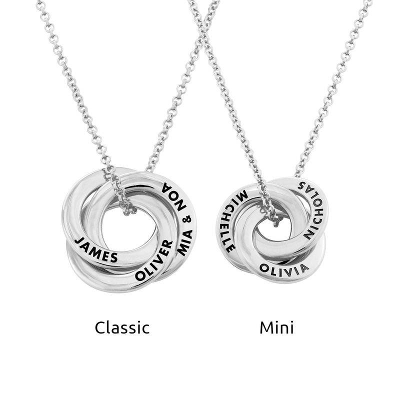 Russian Ring Necklace – 3D Design, in Sterling Silver-6 product photo