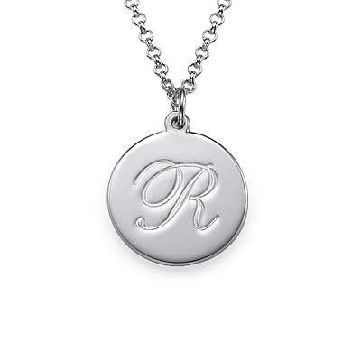 Initial Pendant with Script Font in Sterling Silver-1 product photo