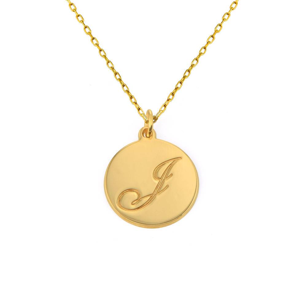 Script Initial Pendant Necklace in 10k Solid Gold product photo