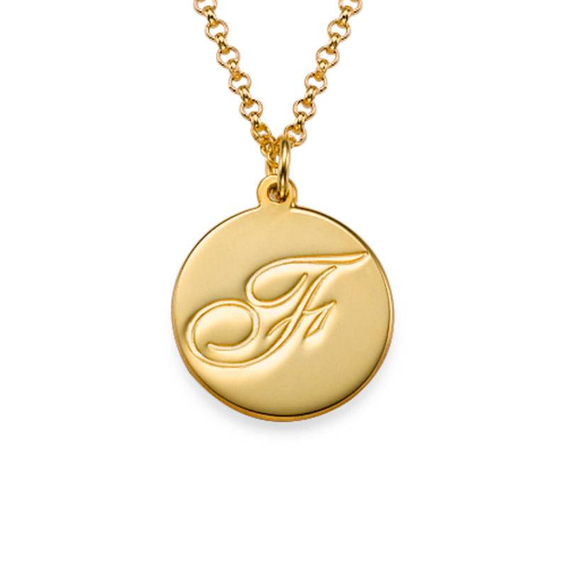 Initial Pendant with Script Font in 18ct Gold Vermeil product photo