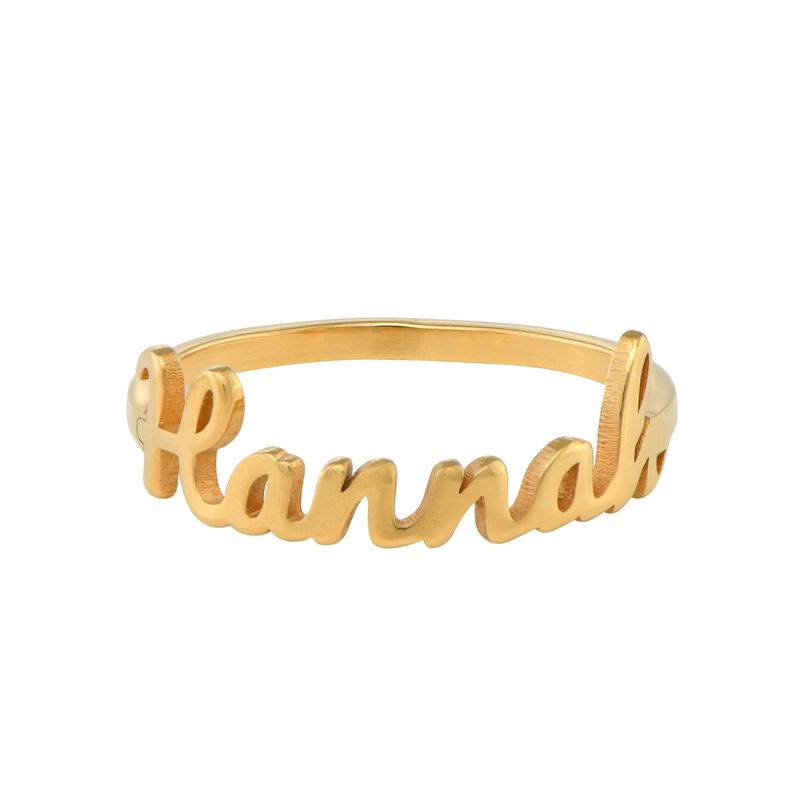 Script Name Ring in 18ct Gold Plating-2 product photo
