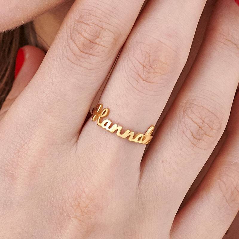 Script Name Ring in 18ct Gold Plating-5 product photo