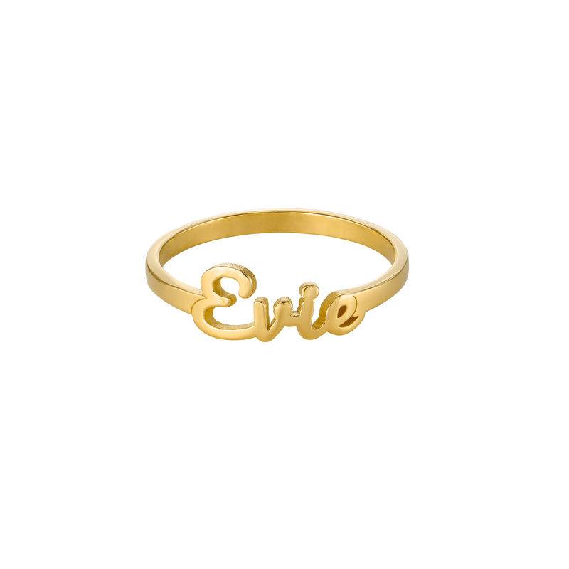 Script Name Ring in Gold Vermeil-1 product photo
