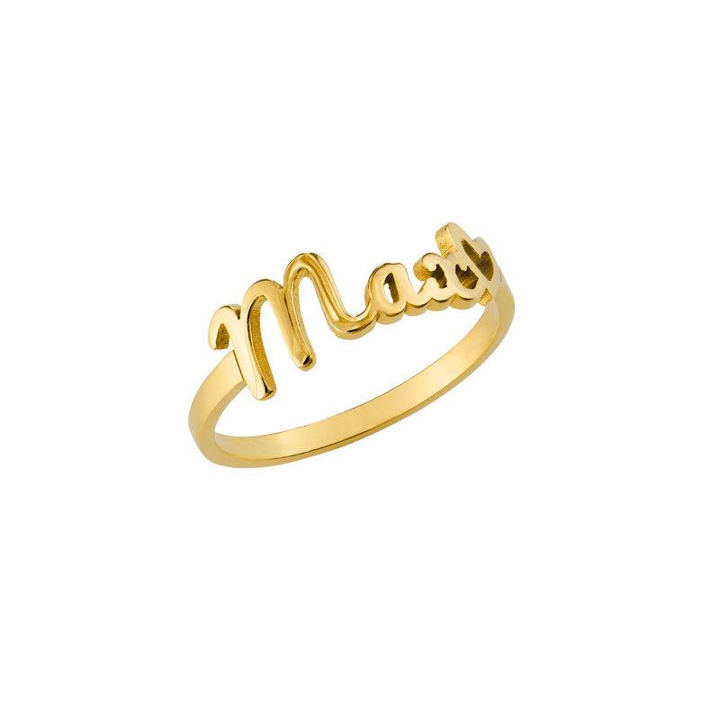 Script Name Ring in Gold Vermeil-2 product photo