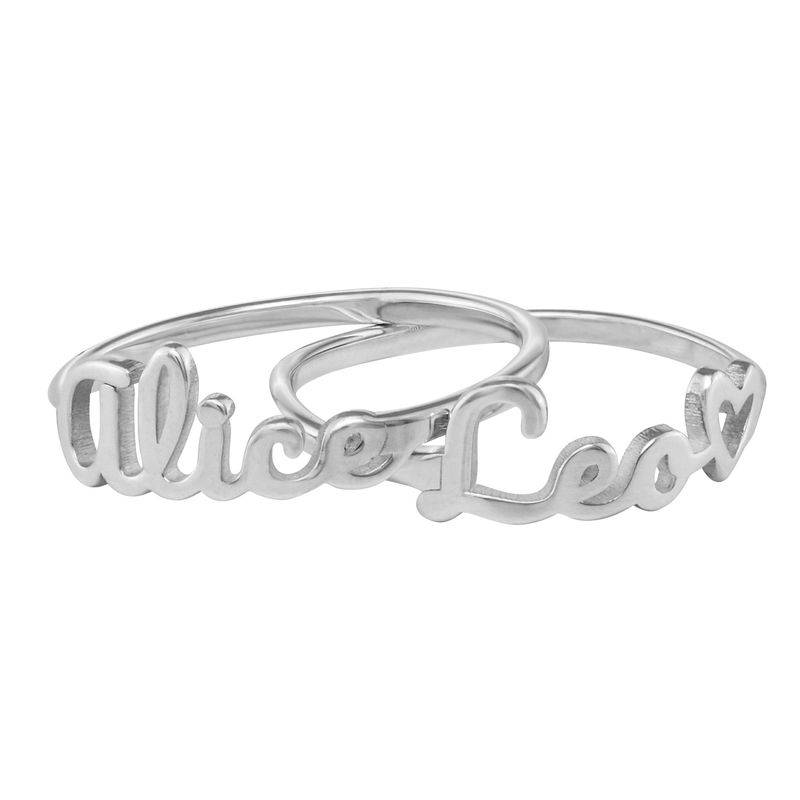 Script Name Ring in Sterling Silver-4 product photo