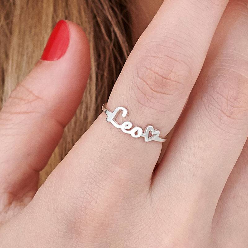 Script Name Ring in Silver product photo