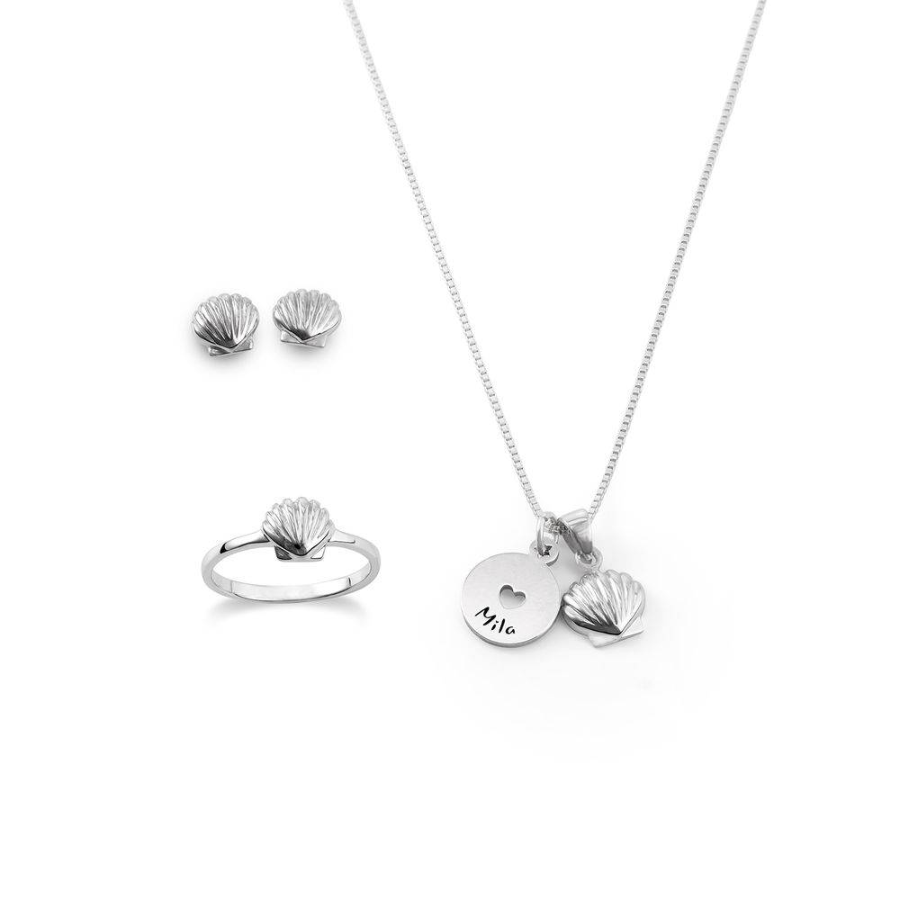 Shell Jewelry Set for Girls in Sterling Silver product photo