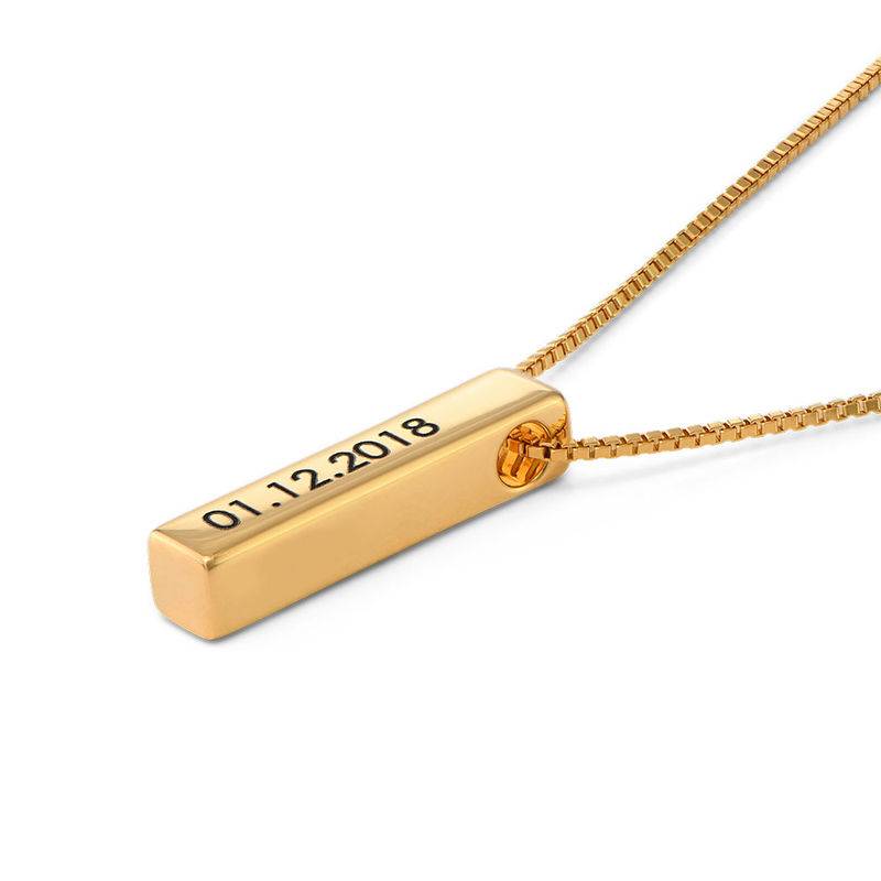 Short 3D Necklace Bar in Gold Plating-6 product photo