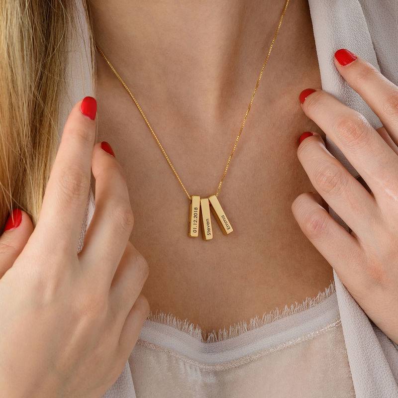 Short 3D Necklace Bar in Gold Plating-1 product photo