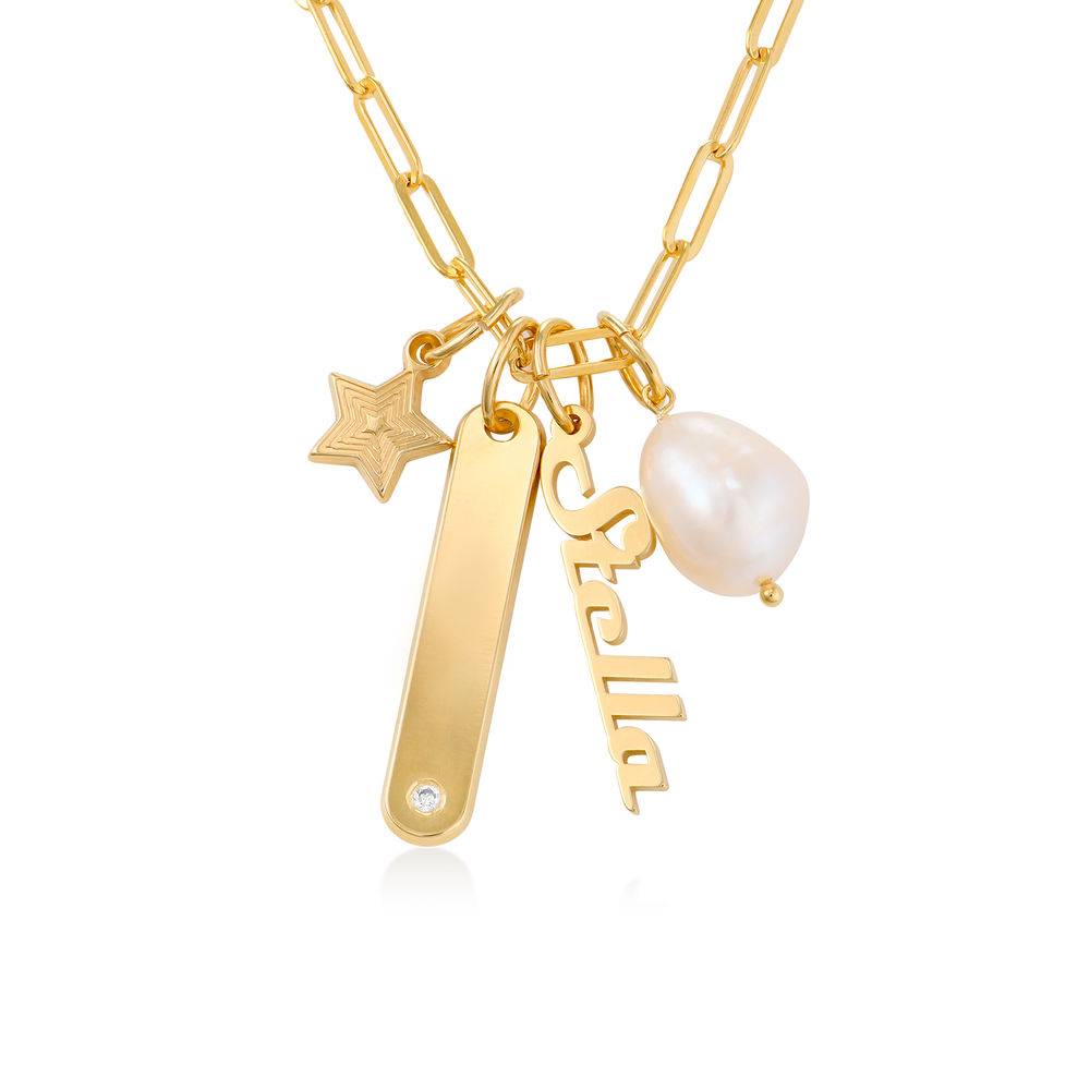 Siena Chain Bar Necklace in Vermeil-1 product photo