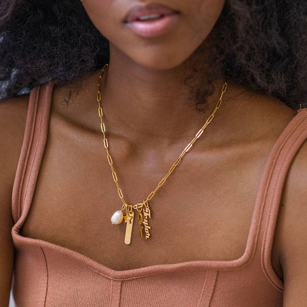 Siena Chain Bar Necklace in Vermeil product photo