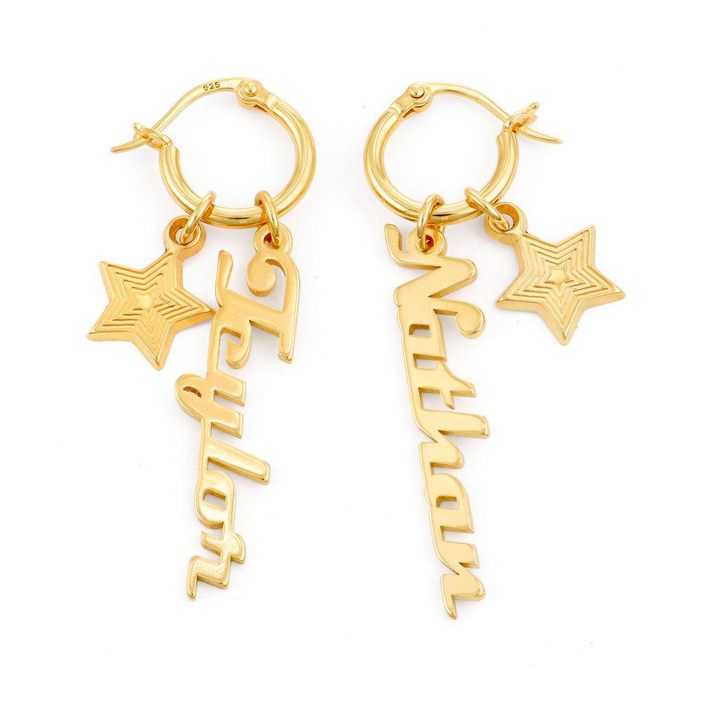 Siena Drop Name Earrings in 18ct Gold Vermeil product photo