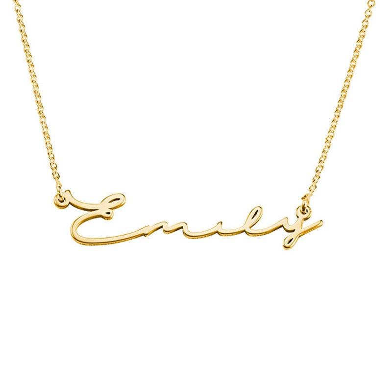 Signature Style Name Necklace - Gold Plated-2 product photo