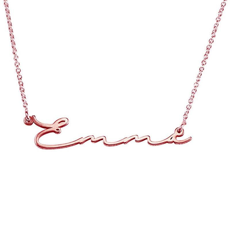 Signature Style Name Necklace in Rose Gold Plated-4 product photo