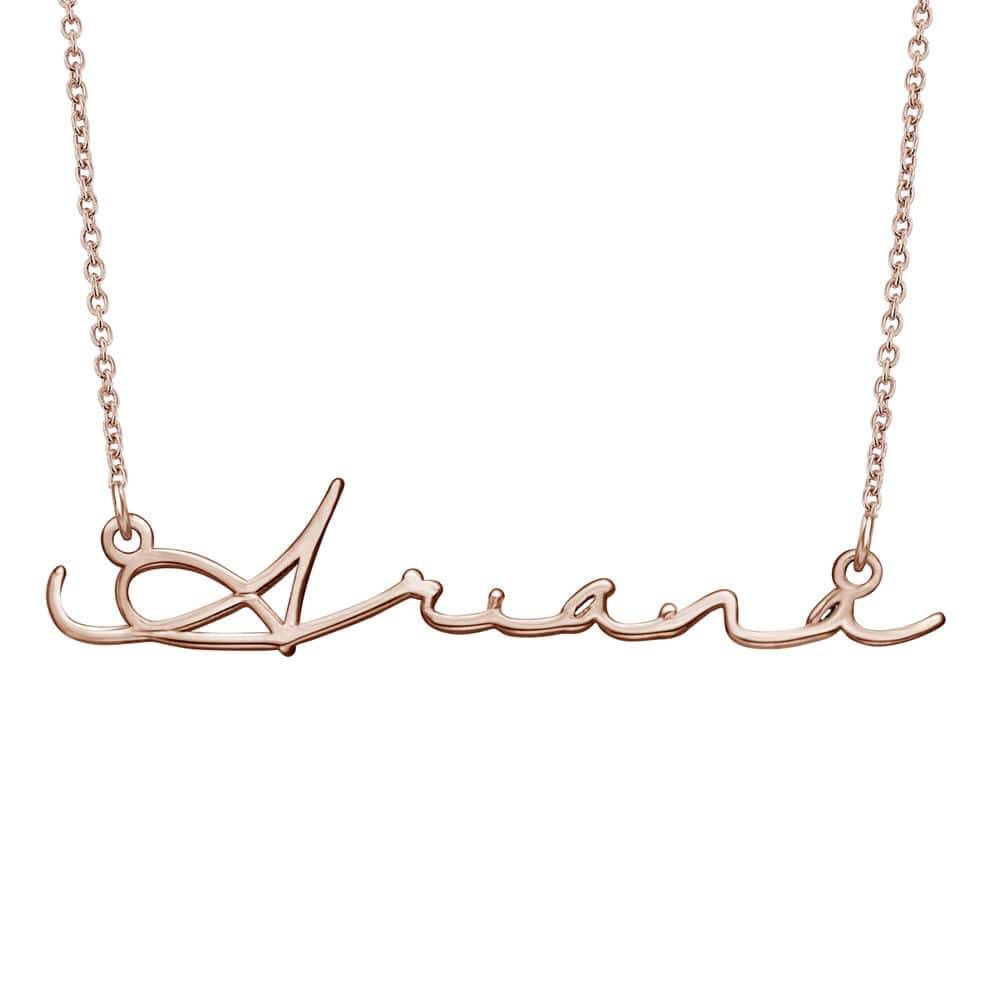 Signature Style Name Necklace in 18ct Rose Gold Plating