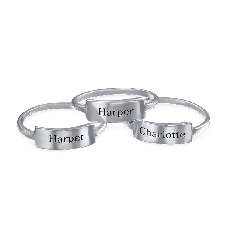 Sterling Silver Engraved Nameplate Ring-2 product photo