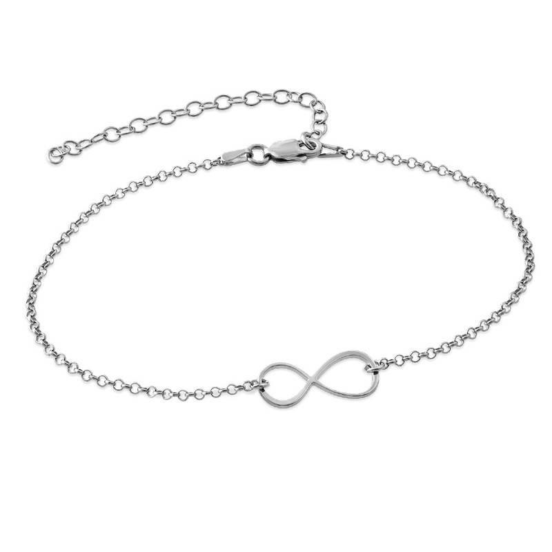 Infinity Bracelet Anklet in Sterling Silver product photo