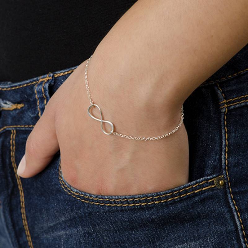 Lille infinity armbånd i sølv-2 produkt billede