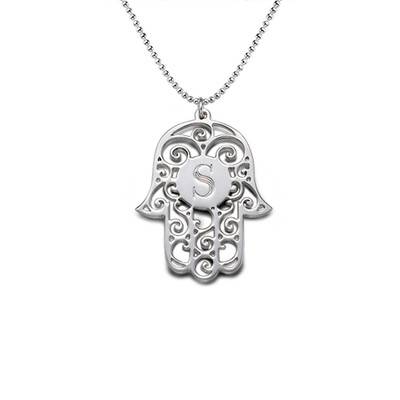 Personalised Initial Hamsa Necklace-1 product photo