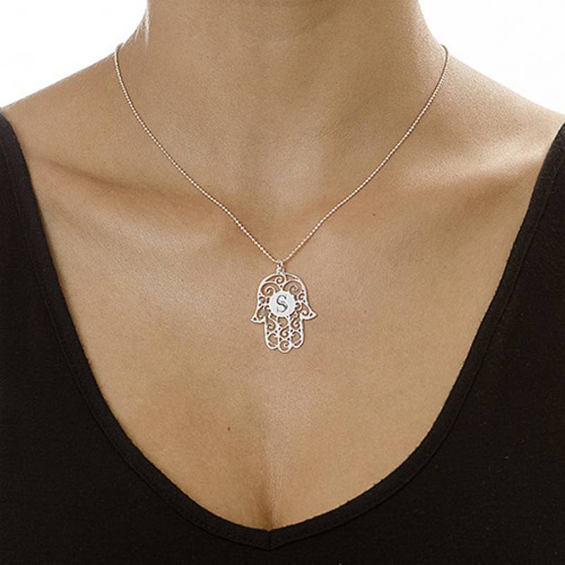 Personalised Initial Hamsa Necklace-2 product photo