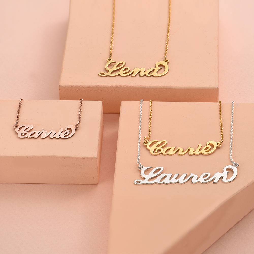 Carrie Style Name Necklace in Sterling Silver-2 product photo