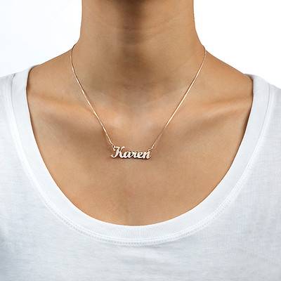 Script Name Necklace in Sterling Silver-1 product photo