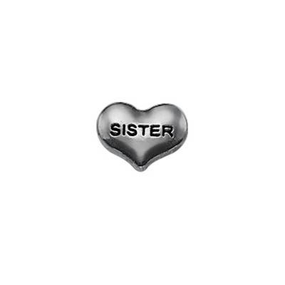 Sister Heart Charm for Floating Locket-1 product photo