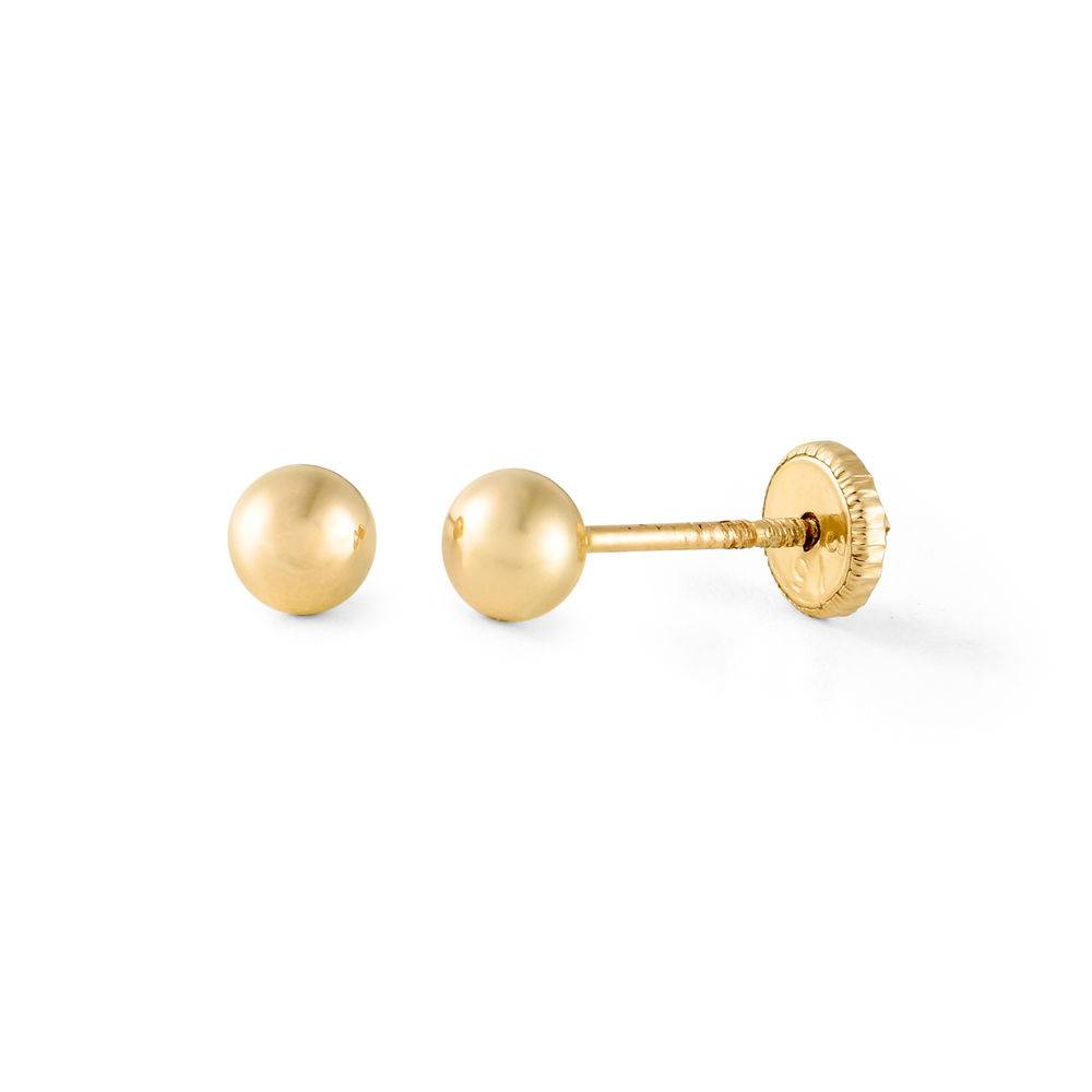 Small Round Stud Earrings in 10ct gold product photo