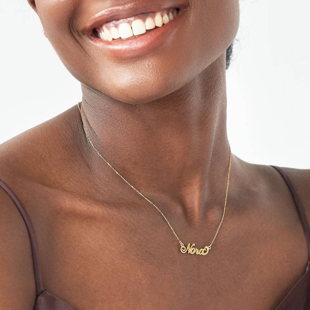 Small Carrie Name Necklace in 10ct Gold-1 product photo