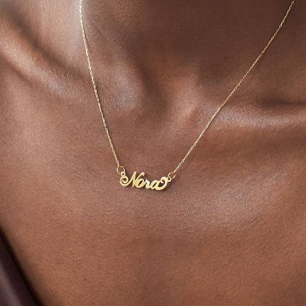 Small Carrie Name Necklace in 10ct Gold-4 product photo