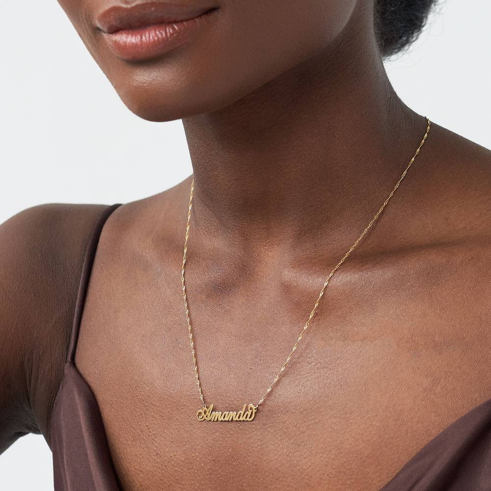 Small Carrie Name Necklace in 14ct Gold-4 product photo