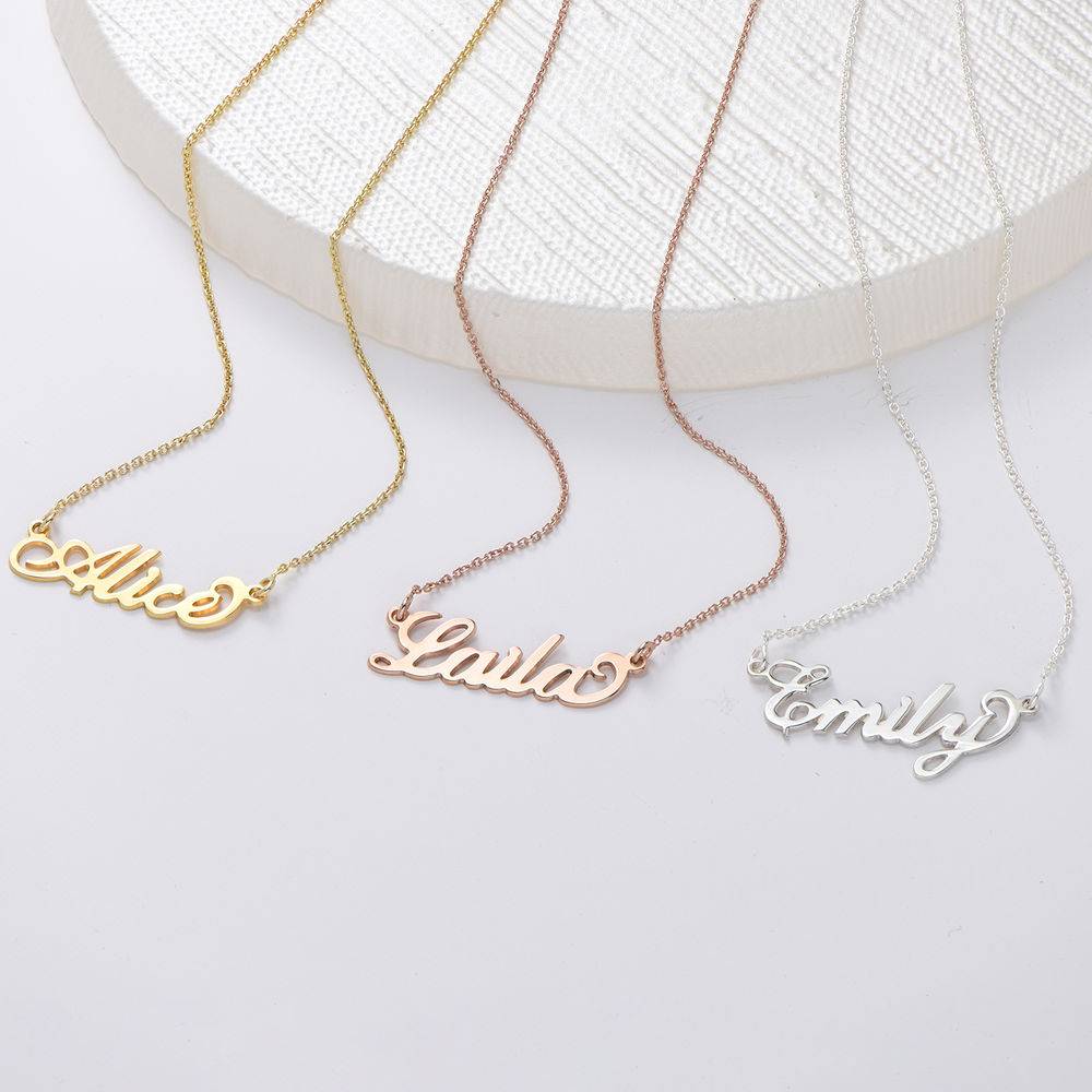 Small Carrie Name Necklace in 18ct Gold Plating-3 product photo