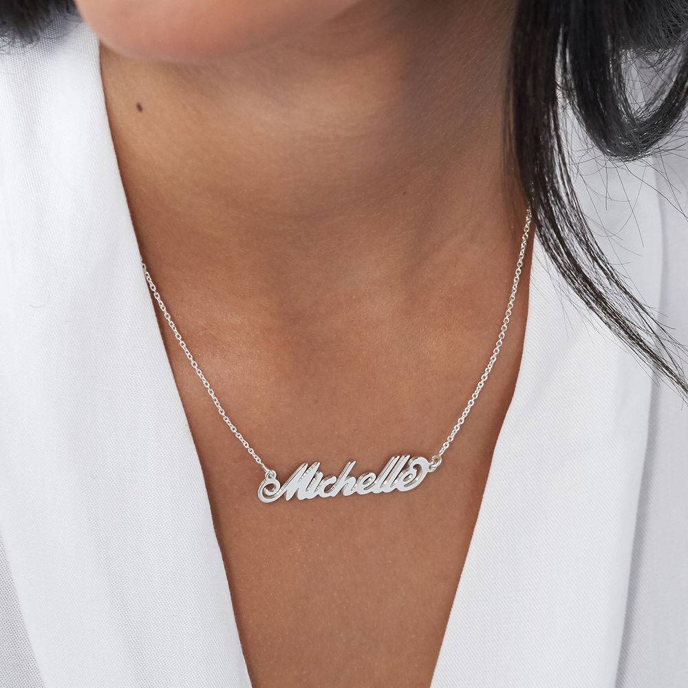 Small Carrie Name Necklace in Premium Silver-2 product photo