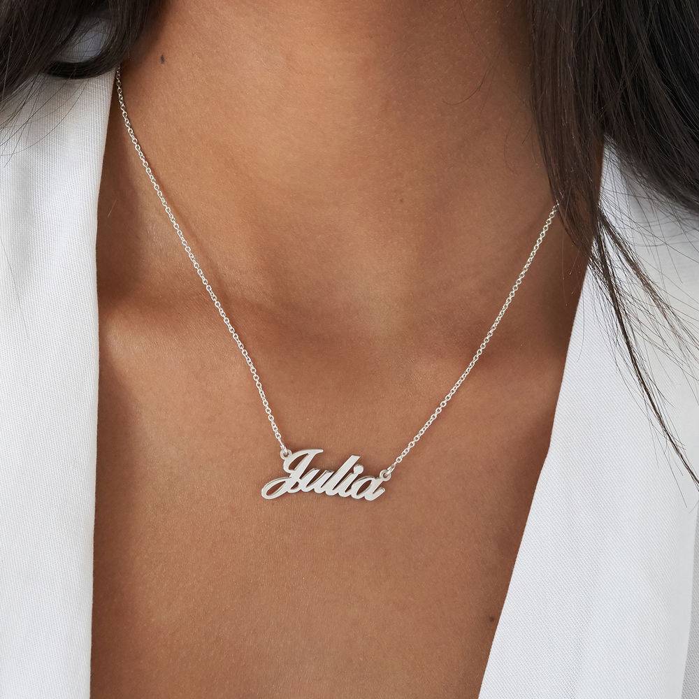 Hollywood Small Name Necklace in Premium Silver-2 product photo