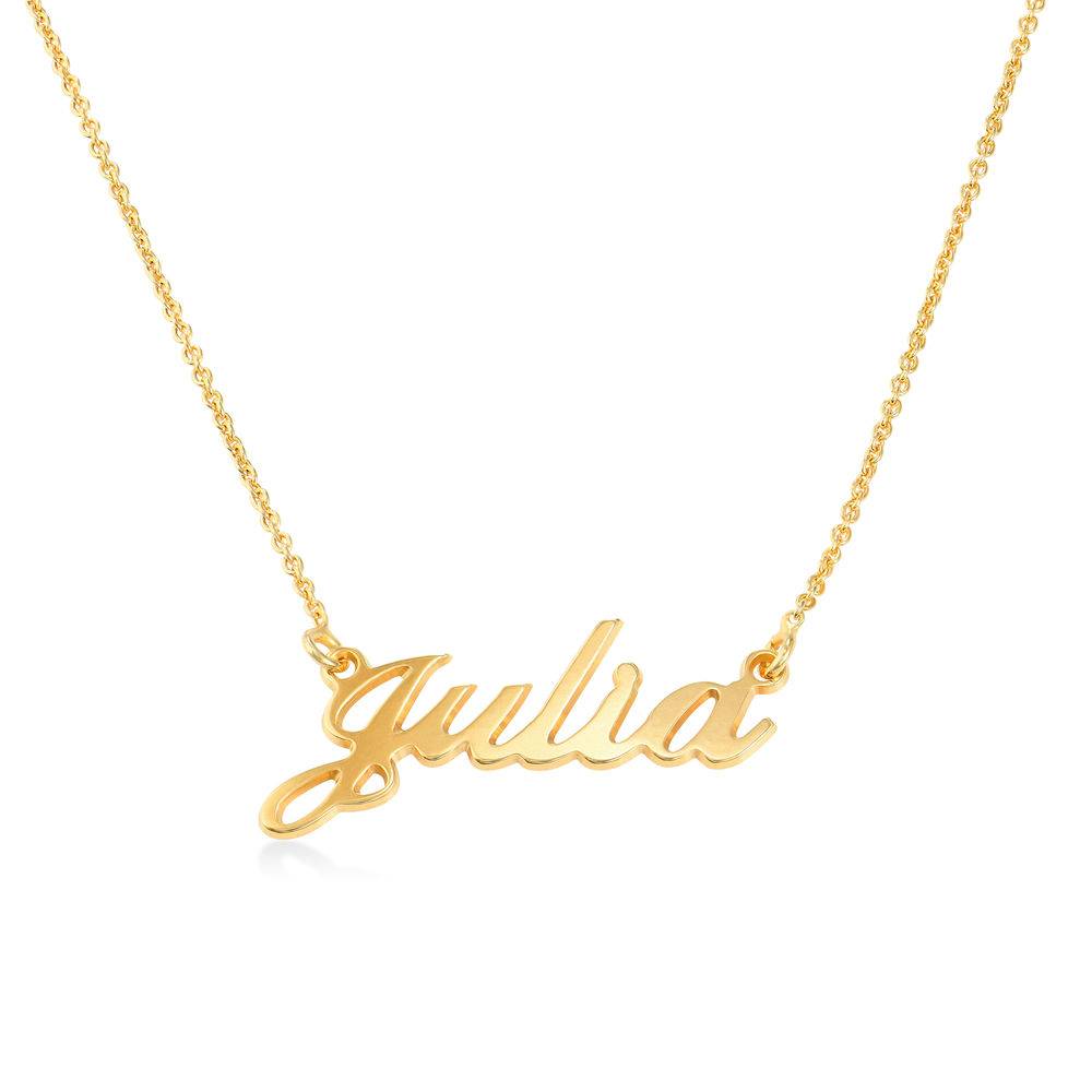 Small Classic Name Necklace in 18ct Gold Plated Sterling Silver product photo