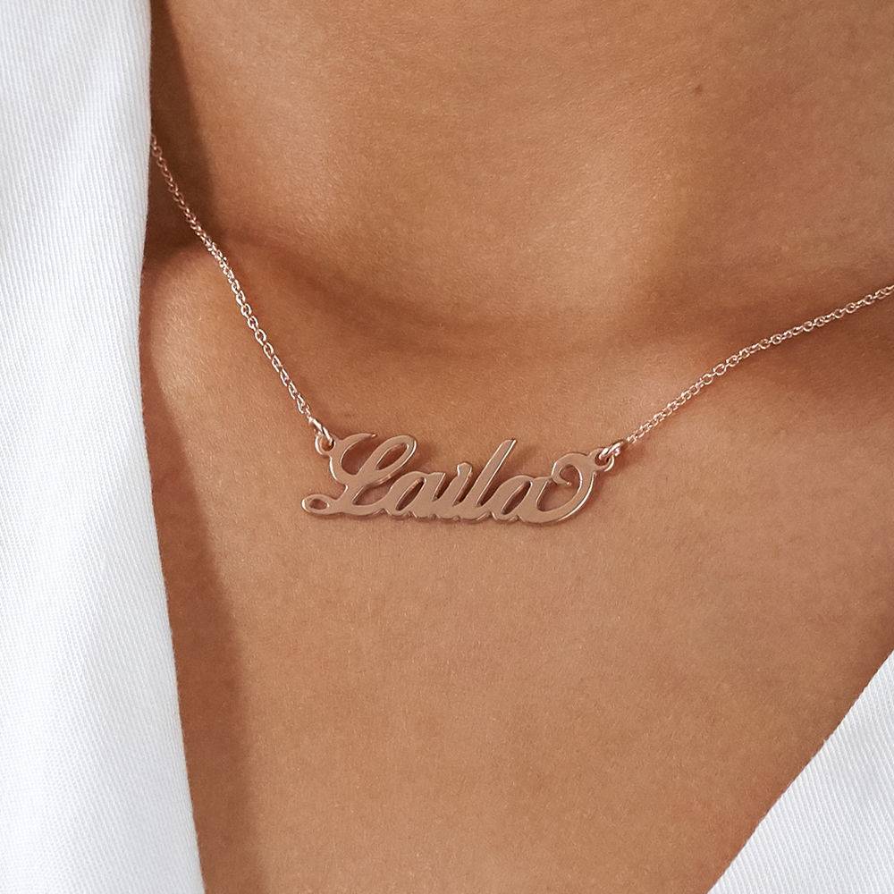 Small Carrie Name Necklace in 18ct Rose Gold Plating-1 product photo