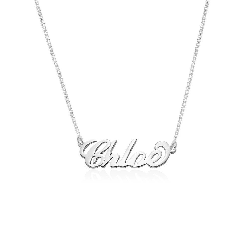 Small Sterling Silver Carrie Style Name Necklace-3 product photo