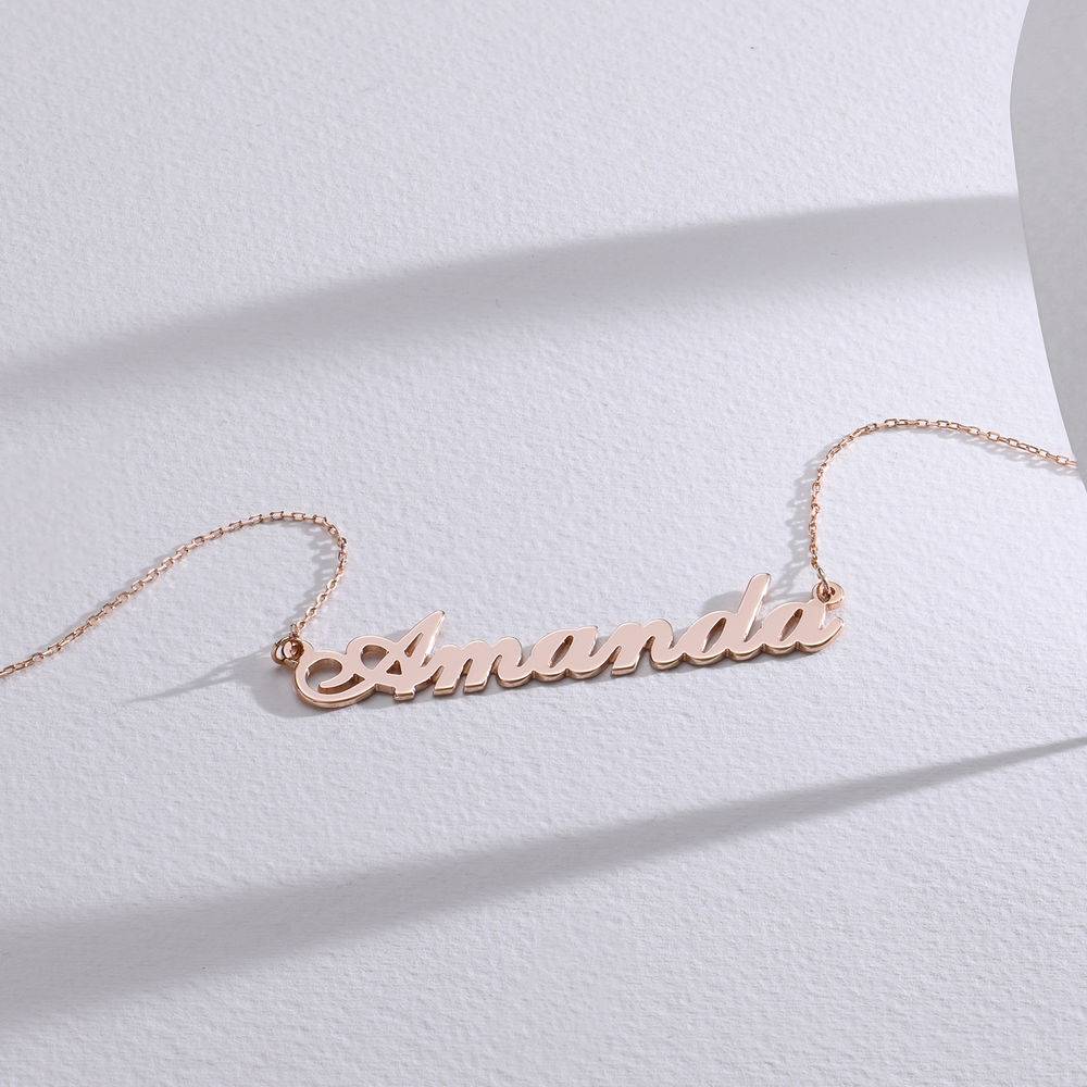 Hollywood Small Name Necklace in 14k Rose Gold-3 product photo