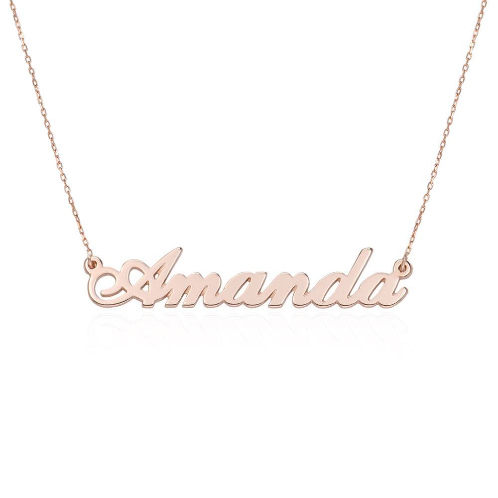 Hollywood Small Name Necklace in 14k Rose Gold-2 product photo