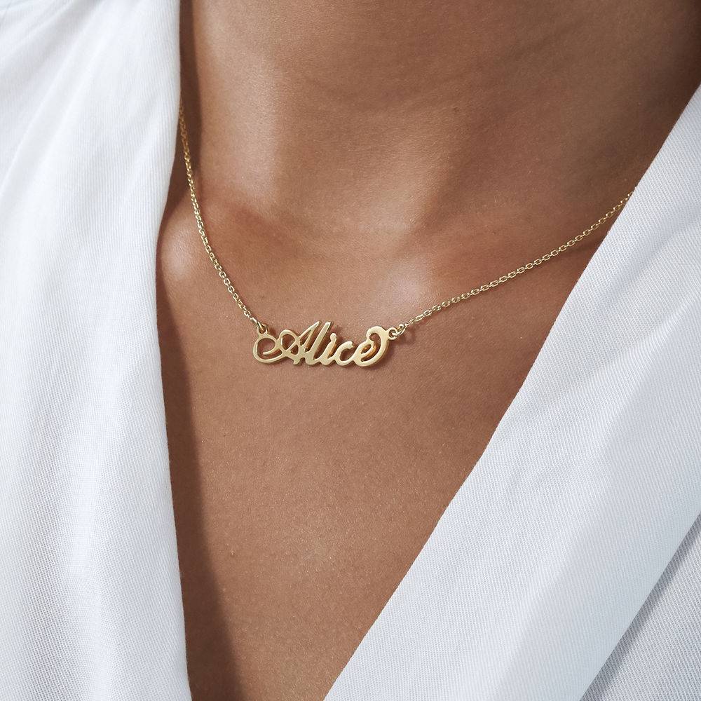 Small Carrie Name Necklace in 18k Gold Vermeil-4 product photo