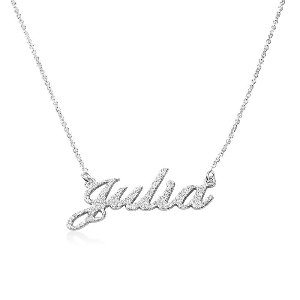 Sparkling Diamond-Cut Silver Name Necklace product photo